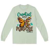 Matcha created with a purpose ephesians 2 10 Long Sleeve Tee - RanaPortraitStore