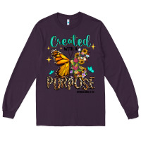 Plum created with a purpose ephesians 2 10 Long Sleeve Tee - RanaPortraitStore