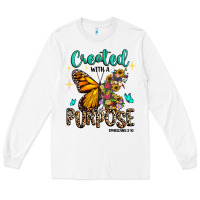 White created with a purpose ephesians 2 10 Long Sleeve Tee - RanaPortraitStore