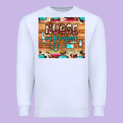 Nurse In Progress Premium Sweatshirt Designed By Jahusdesignshop