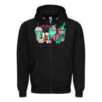 Black licensed practical nurse coffee cups Zipper Hoodie - Zillion Design Studio