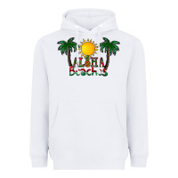 White aloha beaches Heavyweight Hoodie - CowhideDigitalArt
