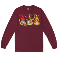 Burgundy mexican gnomes Long Sleeve Tee - Zillion Design Studio