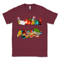 Burgundy teacher name frame custom Classic Tee - texasbilliewilder