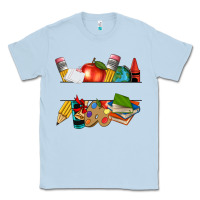 Dusty Blue teacher name frame custom Classic Tee - texasbilliewilder
