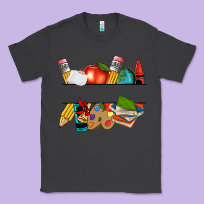 Classic Tee teacher name frame custom