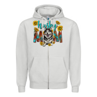 Dove Grey western alaskan husky mom Zipper Hoodie - texasbilliewilder