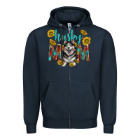 Western Alaskan Husky Mom Zipper Hoodie | Teevron