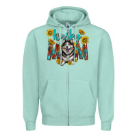 Seafoam western alaskan husky mom Zipper Hoodie - texasbilliewilder