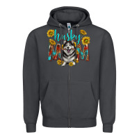Smoke western alaskan husky mom Zipper Hoodie - texasbilliewilder