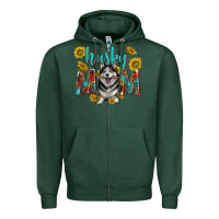 Sports Green western alaskan husky mom Zipper Hoodie - texasbilliewilder