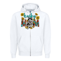 White western alaskan husky mom Zipper Hoodie - texasbilliewilder
