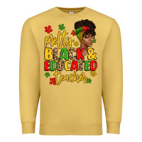 Antique Gold pretty black and educated teacher Premium Sweatshirt - Artiststas