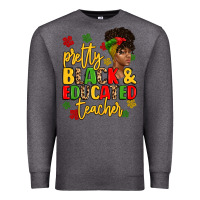 Charcoal Heather pretty black and educated teacher Premium Sweatshirt - Artiststas