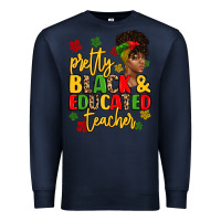 Navy pretty black and educated teacher Premium Sweatshirt - Artiststas