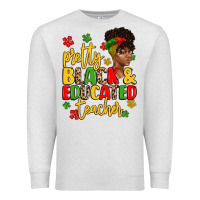 Oatmeal Heather pretty black and educated teacher Premium Sweatshirt - Artiststas