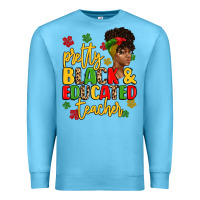 Ocean Blue pretty black and educated teacher Premium Sweatshirt - Artiststas