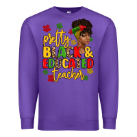 Purple pretty black and educated teacher Premium Sweatshirt - Artiststas
