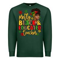 Sports Green pretty black and educated teacher Premium Sweatshirt - Artiststas
