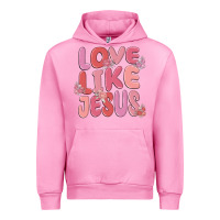 Fuchsia Pink love like jesus Urban Hoodie - MaliasSmallBusiness