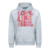 Heather Grey love like jesus Urban Hoodie - MaliasSmallBusiness