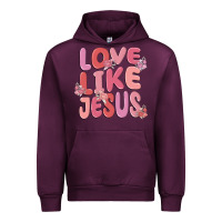 Mauve Wine love like jesus Urban Hoodie - MaliasSmallBusiness