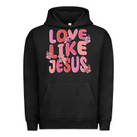 Pigment Black love like jesus Urban Hoodie - MaliasSmallBusiness