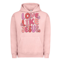 Pigment Salmon love like jesus Urban Hoodie - MaliasSmallBusiness
