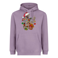 Lavender Christmas lights and skeleton Heavyweight Hoodie - FaDigitalArtStudio