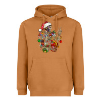 Meerkat Christmas lights and skeleton Heavyweight Hoodie - FaDigitalArtStudio