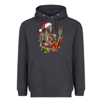 Smoke Christmas lights and skeleton Heavyweight Hoodie - FaDigitalArtStudio