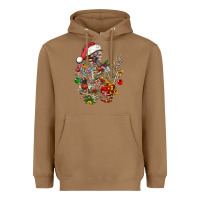 Toasted Coconut Christmas lights and skeleton Heavyweight Hoodie - FaDigitalArtStudio