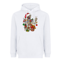White Christmas lights and skeleton Heavyweight Hoodie - FaDigitalArtStudio