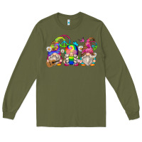 Army Green hippie gnomes Long Sleeve Tee - Zillion Design Studio