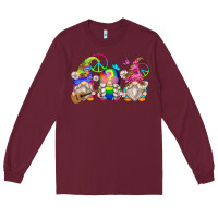 Burgundy hippie gnomes Long Sleeve Tee - Zillion Design Studio