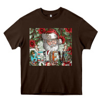 Chocolate Brown Believe Heavy Core Tee - CowhideDigitalArt