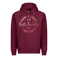 Burgundy mother and daughter best friends for life Premium Hoodie - MaliasSmallBusiness