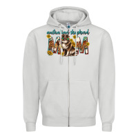 Dove Grey western australian shepherd mom Zipper Hoodie - texasbilliewilder