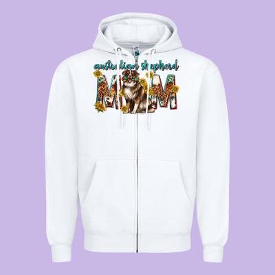Western Australian Shepherd Mom Zipper Hoodie Designed By Texasbilliewilder