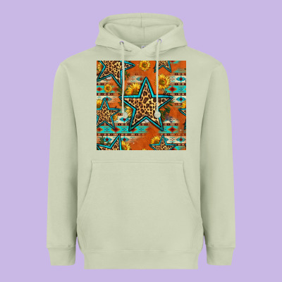 Western Stars Seamless Pattern Heavyweight Hoodie Designed By Hra Design Shop