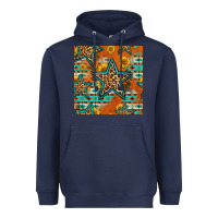 Navy western stars seamless pattern Heavyweight Hoodie - HRA Design Shop