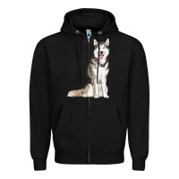 Black husky Zipper Hoodie - RanaPortraitStore