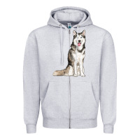 Heather Grey husky Zipper Hoodie - RanaPortraitStore