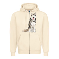 Sandshell husky Zipper Hoodie - RanaPortraitStore