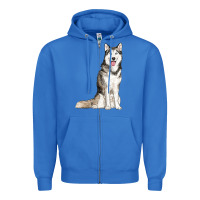 True Royal husky Zipper Hoodie - RanaPortraitStore
