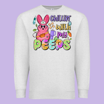 Chillin' With My Peeps Premium Sweatshirt Designed By Artiststas