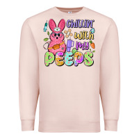 Pale Pink chillin' with my peeps Premium Sweatshirt - Artiststas
