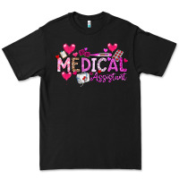 Black Valentine Medical Assistant Premium Tee - CowhideDigitalArt