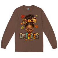 Chestnut october girl afro woman fall Long Sleeve Tee - texasbilliewilder