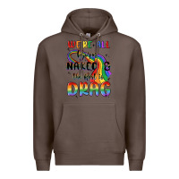Coffee we're all born naked the rest is drag Premium Hoodie - MaliasSmallBusiness